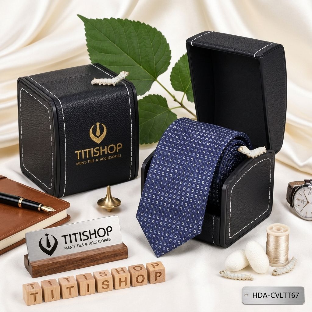 Caravat LỤA TƠ TẰM Premium TITISHOP - 045