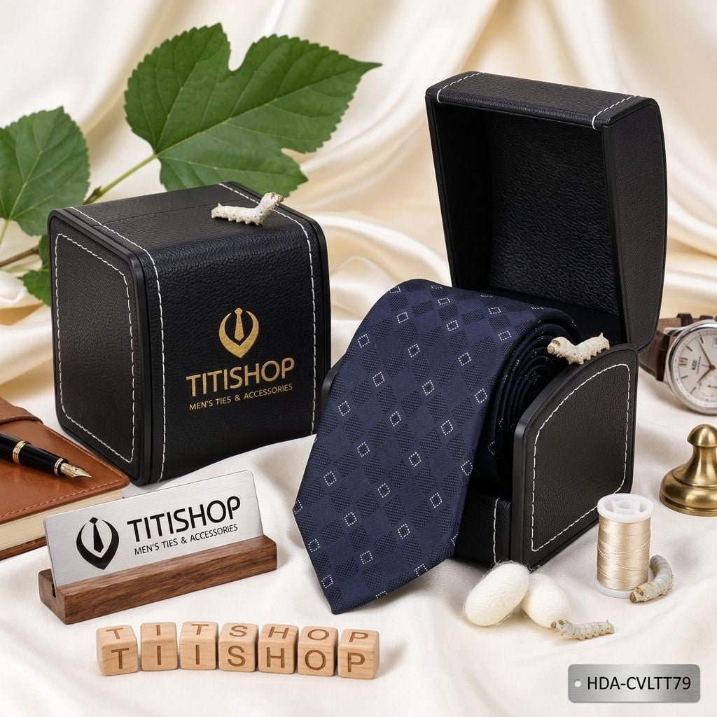 Caravat LỤA TƠ TẰM Premium TITISHOP - 060