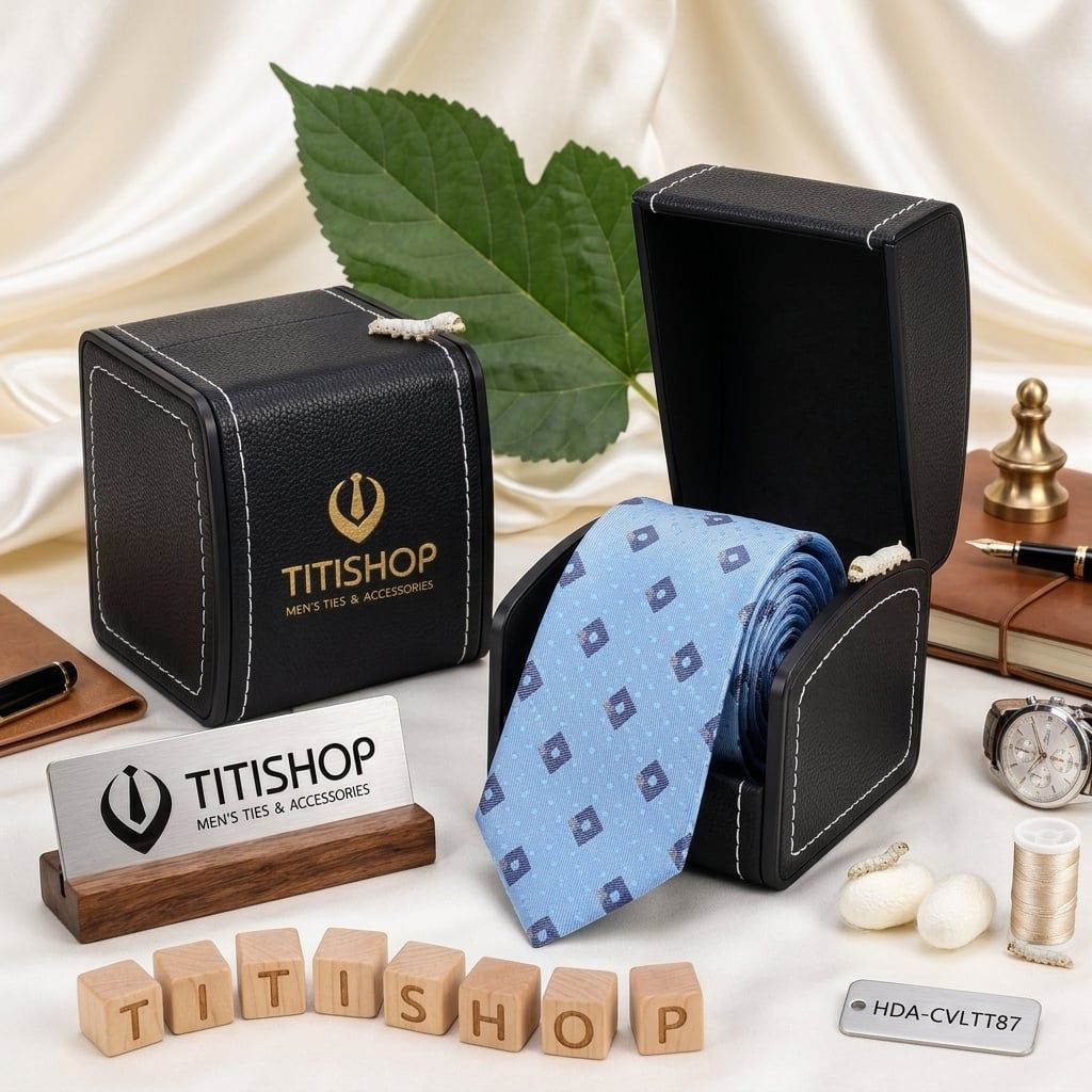 Caravat LỤA TƠ TẰM Premium TITISHOP - 064