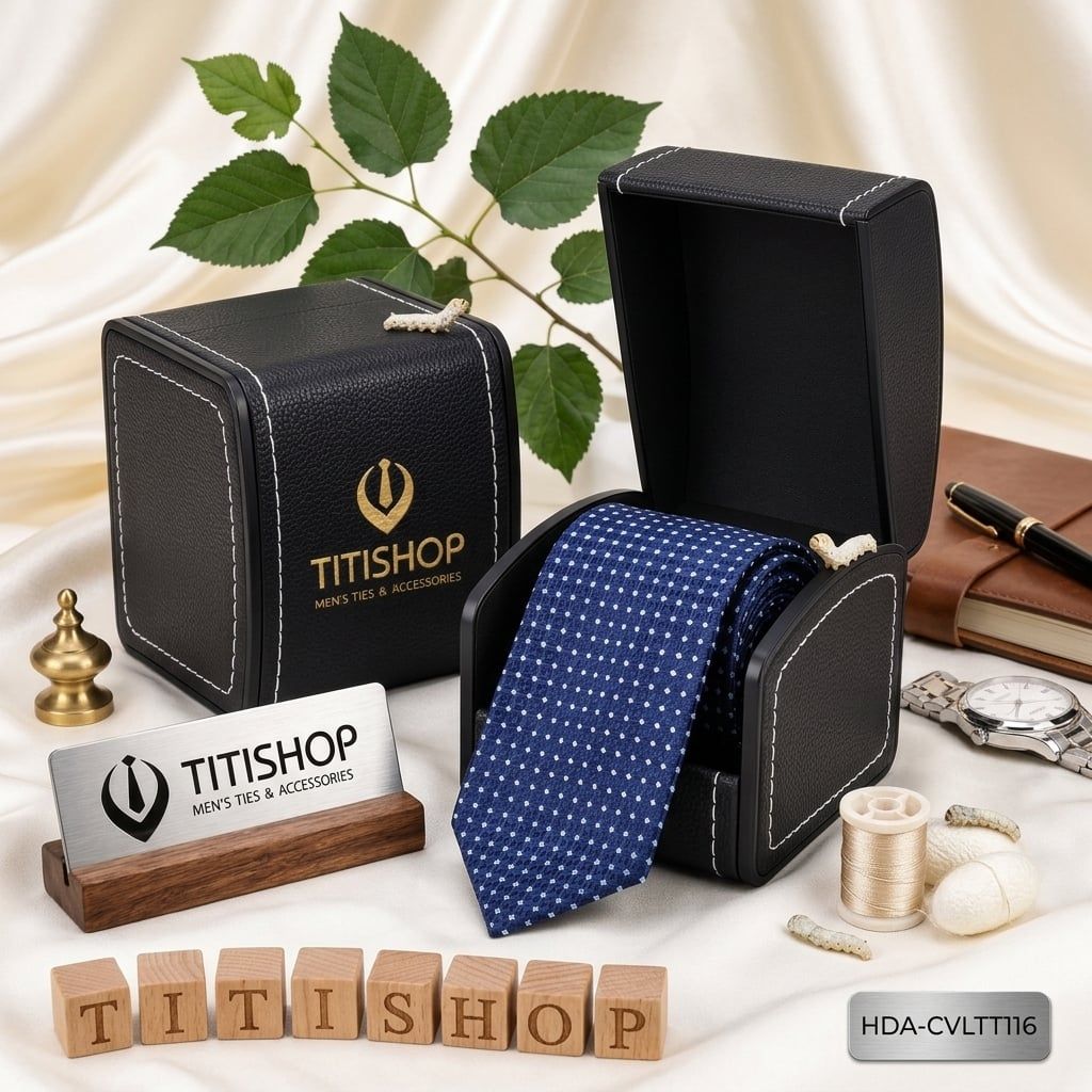 Caravat LỤA TƠ TẰM Premium TITISHOP - 070