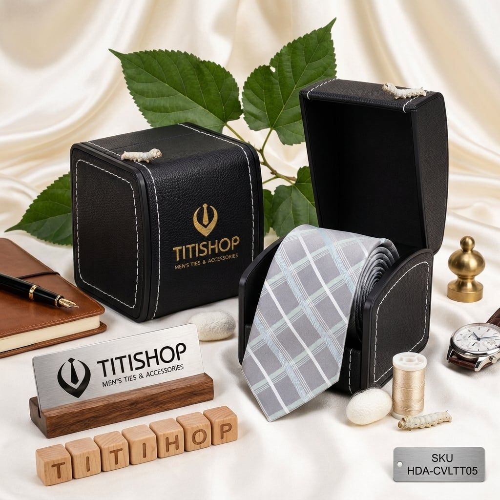 Caravat LỤA TƠ TẰM Premium TITISHOP - 079