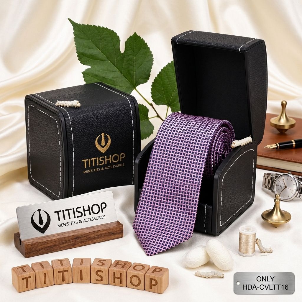 Caravat LỤA TƠ TẰM Premium TITISHOP - 084