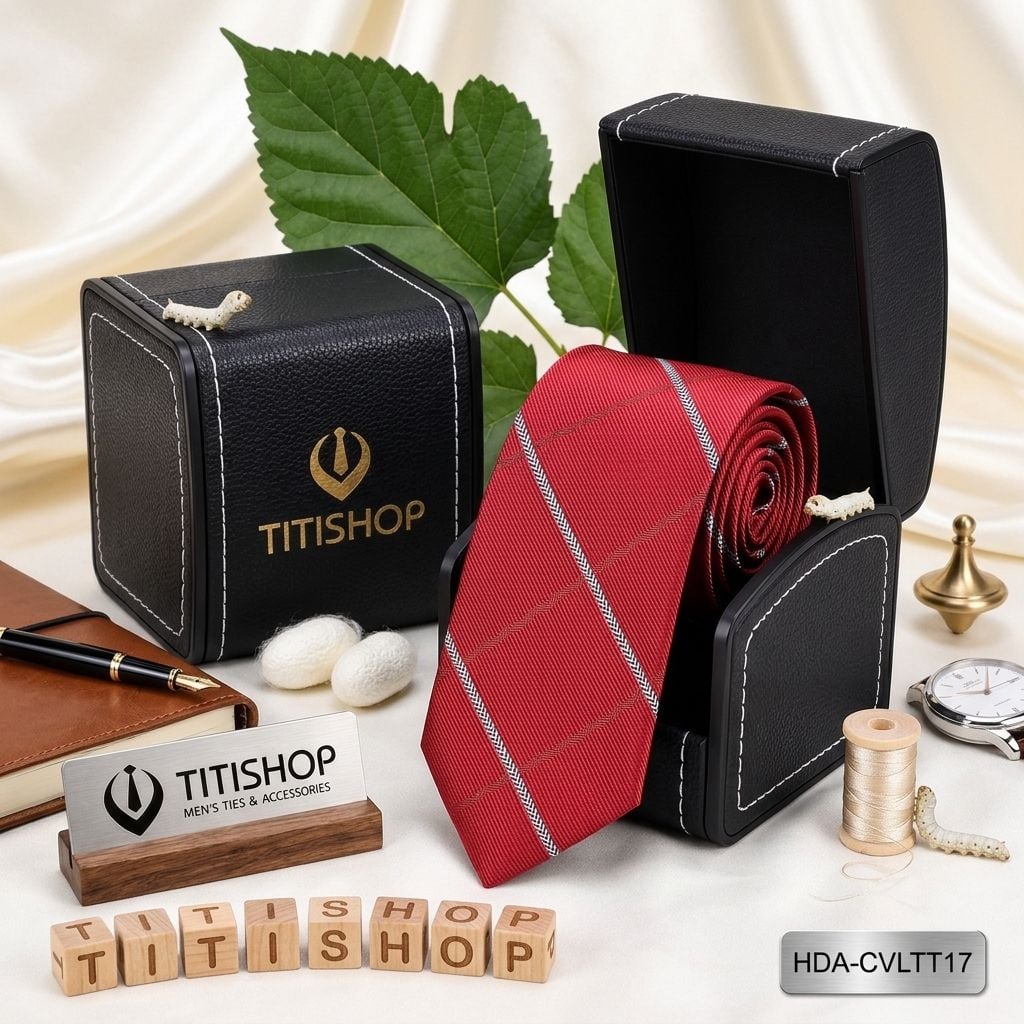 Caravat LỤA TƠ TẰM Premium TITISHOP - 085