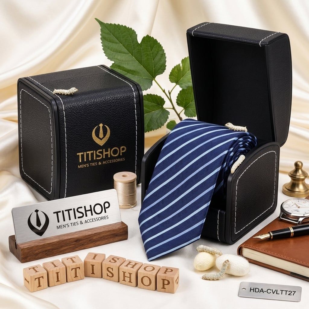 Caravat LỤA TƠ TẰM Premium TITISHOP - 091