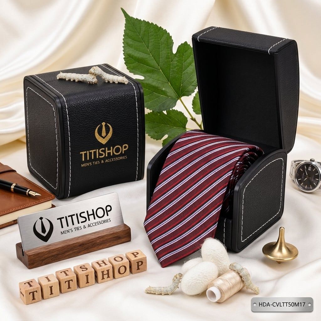Caravat LỤA TƠ TẰM Premium TITISHOP - 130