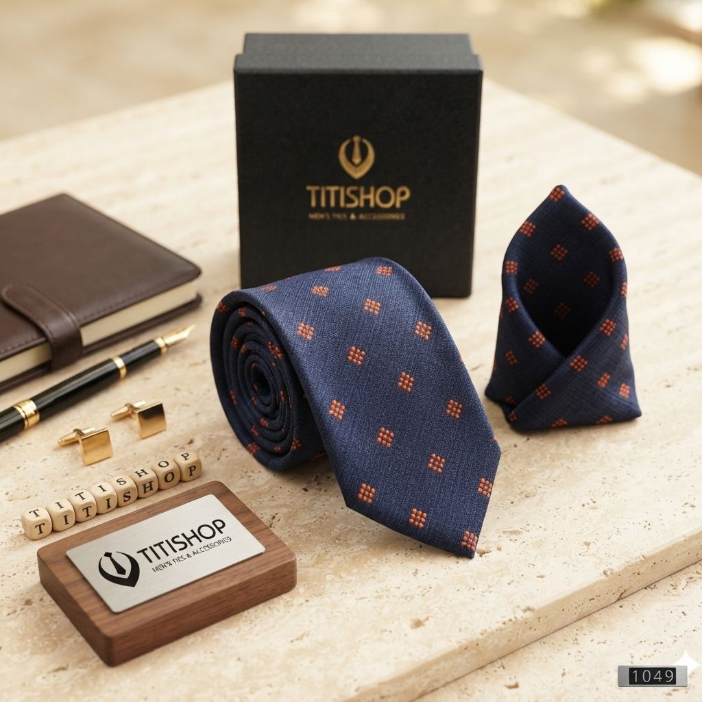 Sét Bộ Cavat & Khăn Cài TITISHOP - 032
