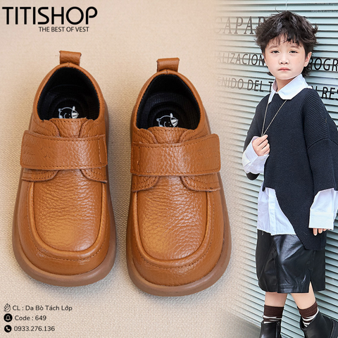 Giày Bé Trai Da Bò Tách Lớp (26-42)