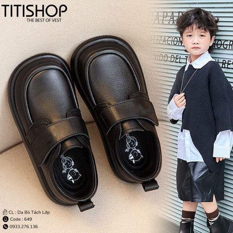 Giày Bé Trai Da Bò Tách Lớp (26-42)