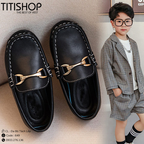 Giày Bé Trai Da Bò Tách Lớp (26-42)