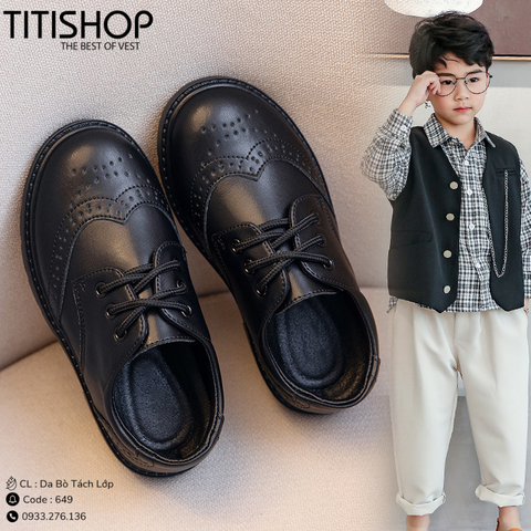 Giày Bé Trai Da Bò Tách Lớp (26-42)