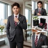 Sét Bộ Cavat & Khăn Cài Túi TITISHOP - 098