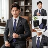 Sét Bộ Cavat & Khăn Cài Túi TITISHOP - 105