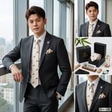 Sét Bộ Cavat & Khăn Cài Túi TITISHOP - 106