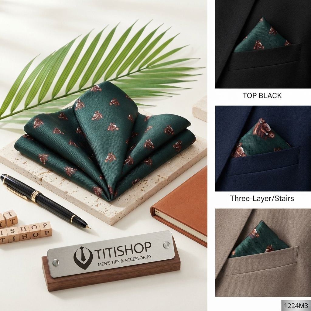 Pocket Square TITISHOP (Khăn Cài Túi ) - 034