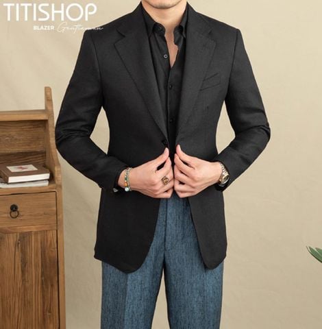 Áo Blazer Qúy Ông Titishop (Linen )