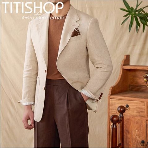 Áo Blazer Qúy Ông Titishop (Linen )