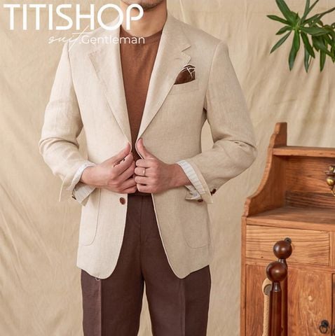 Áo Blazer Qúy Ông Titishop (Linen )
