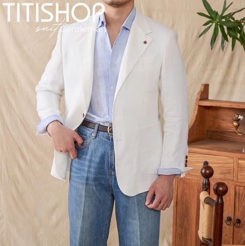 Áo Blazer Qúy Ông Titishop (Linen )