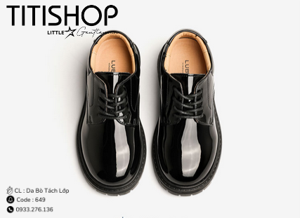 Giày Bé Trai Da Bò Nguyên Tấm (26-40)