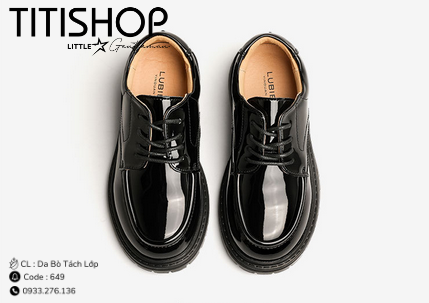 Giày Bé Trai Da Bò Nguyên Tấm (26-40)