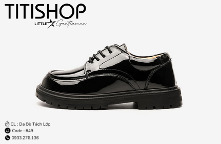 Giày Bé Trai Da Bò Nguyên Tấm (26-40)