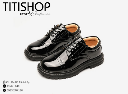 Giày Bé Trai Da Bò Nguyên Tấm (26-40)