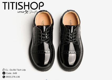Giày Bé Trai Da Bò Nguyên Tấm (26-40)