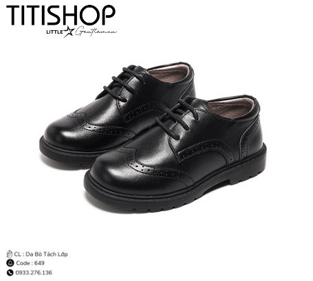 Giày Bé Trai Da Bò Nguyên Tấm (26-40)