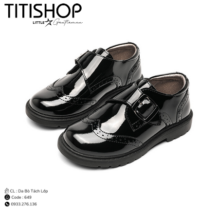 Giày Bé Trai Da Bò Nguyên Tấm (26-40)