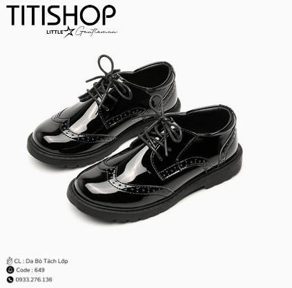 Giày Bé Trai Da Bò Nguyên Tấm (26-40)