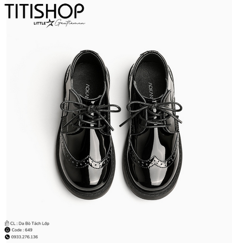 Giày Bé Trai Da Bò Nguyên Tấm (26-40)