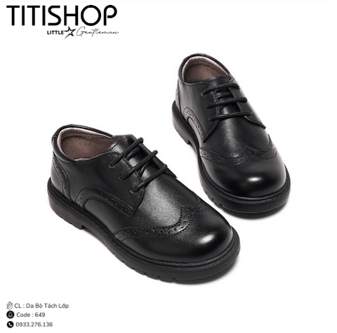 Giày Bé Trai Da Bò Nguyên Tấm (26-40)