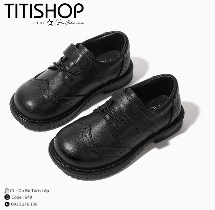 Giày Bé Trai Da Bò Nguyên Tấm (26-40)
