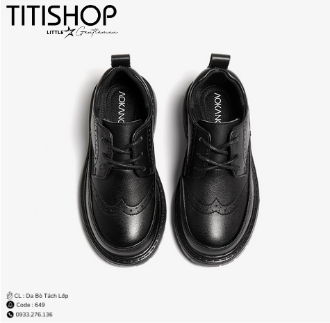 Giày Bé Trai Da Bò Nguyên Tấm (26-40)