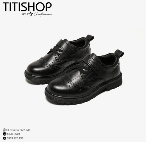 Giày Bé Trai Da Bò Nguyên Tấm (26-40)