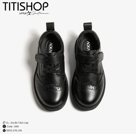 Giày Bé Trai Da Bò Nguyên Tấm (26-40)