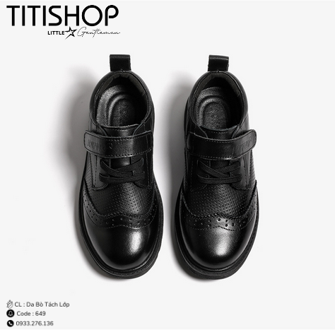 Giày Bé Trai Da Bò Nguyên Tấm (26-40)