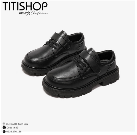 Giày Bé Trai Da Bò Nguyên Tấm (26-40)