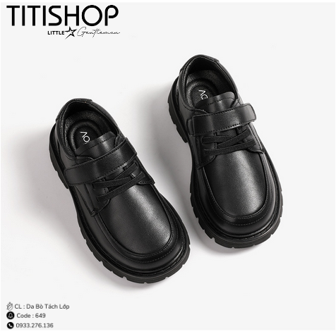 Giày Bé Trai Da Bò Nguyên Tấm (26-40)