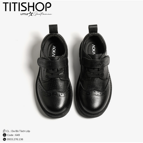 Giày Bé Trai Da Bò Nguyên Tấm (26-40)