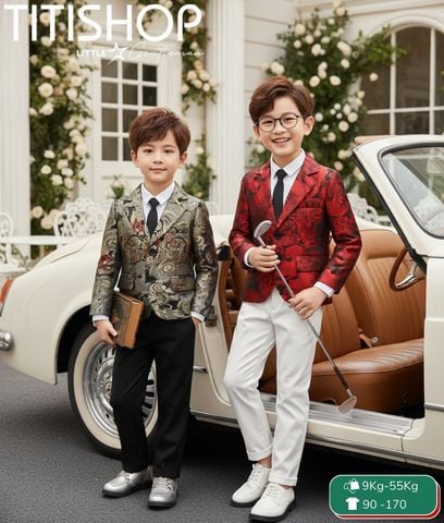 BỘ VEST BÉ TRAI, VEST ANH EM TITISHOP ( KT ) 09-55kg