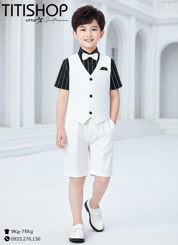 Bộ Gile Bé Lớn VTEM08 Trắng 35-75kg)