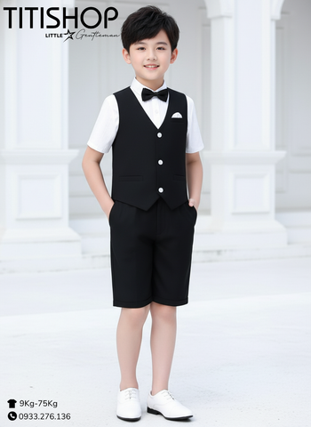 Bộ Gile Bé Lớn GLEM01 Đen(35-75kg)