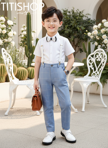 Bộ Sơ Mi & Quần Trẻ Em Bé Lớn TITISHOP ( 35-75KG)