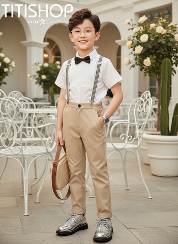 Bộ Sơ Mi & Quần Trẻ Em Bé Lớn TITISHOP ( 35-75KG)