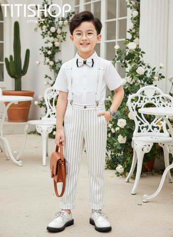 Bộ Sơ Mi & Quần Trẻ Em Bé Lớn TITISHOP ( 35-75KG)