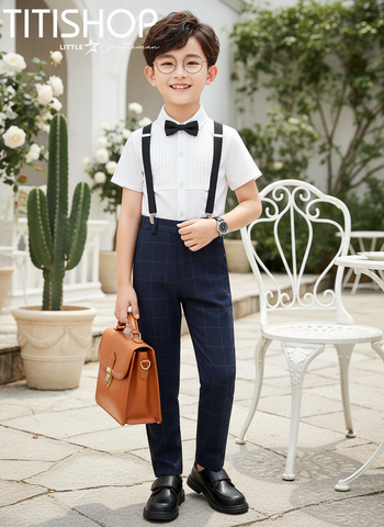 Bộ Sơ Mi & Quần Trẻ Em Bé Lớn TITISHOP ( 35-75KG)