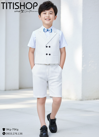 Bộ Sơ Mi & Quần Trẻ Em Bé Lớn TITISHOP ( 35-75KG)
