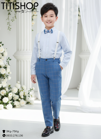 Bộ Sơ Mi & Quần Trẻ Em Bé Lớn TITISHOP ( 35-75KG)