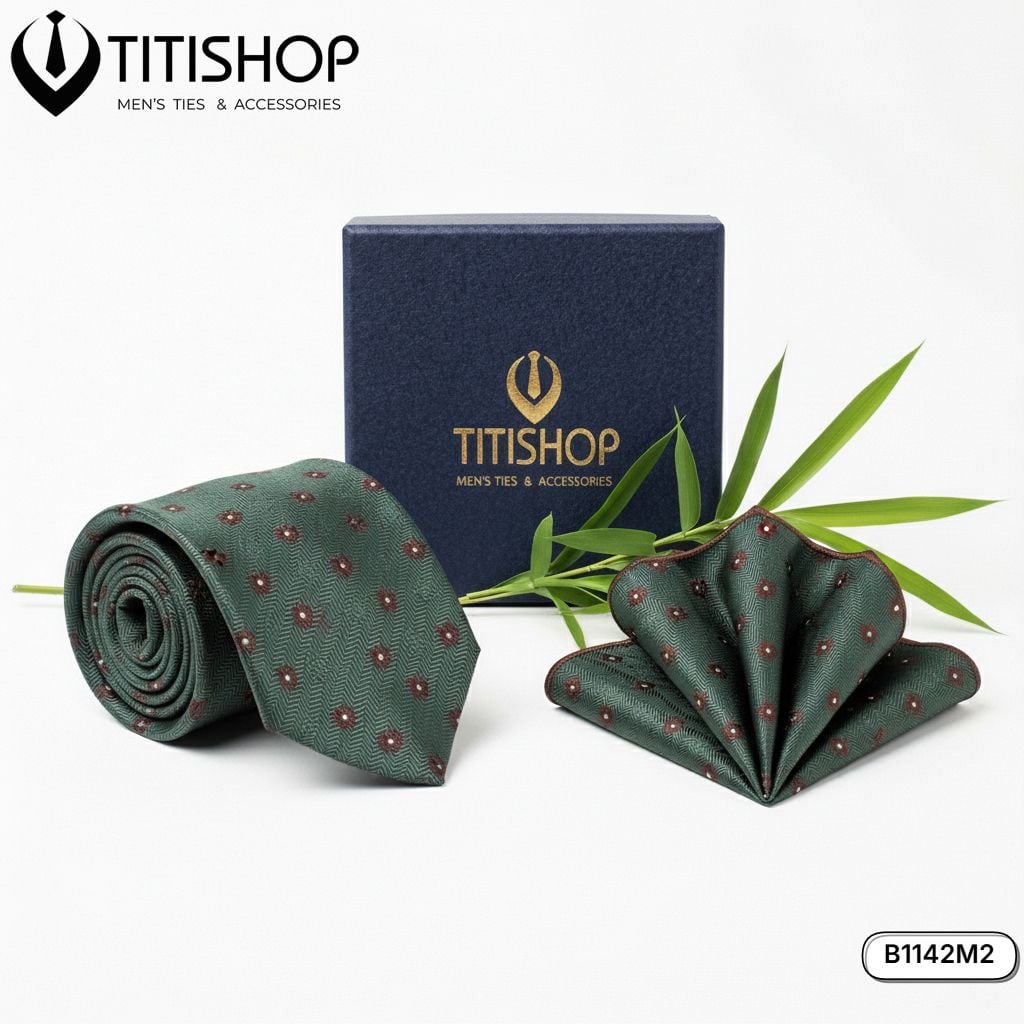 Sét Bộ Cavat & Khăn Cài 1142M1 TITISHOP